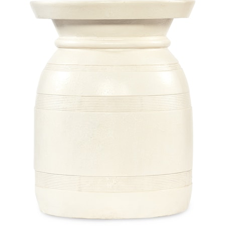 Casual Cream Round-Top Urn Spot Table