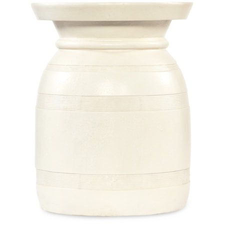 Cream Round-Top Urn Spot Table