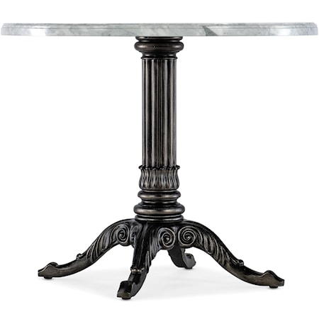 Traditional Round Dining Table with Single Pedestal