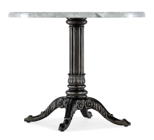 Traditional Round Dining Table with Single Pedestal