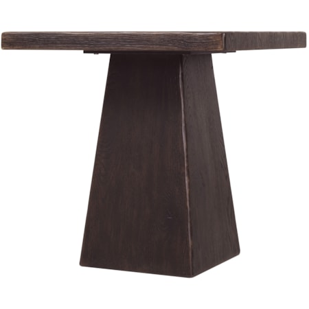 24" Sq. Pedestal End Table