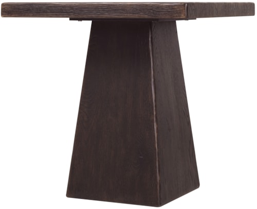 Transitional 24" Square Pedestal End Table