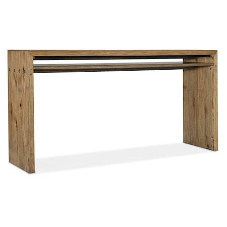 Wood Top Console Table