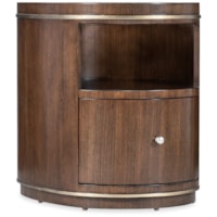 Transitional Oval Side Table