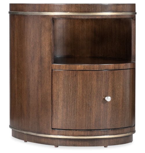 Transitional Oval Side Table