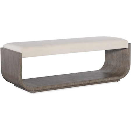 Contemporary Bed Bench with Upholstered Seat