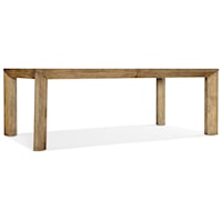 Casual Wood Top Leg Table with Table Leaf