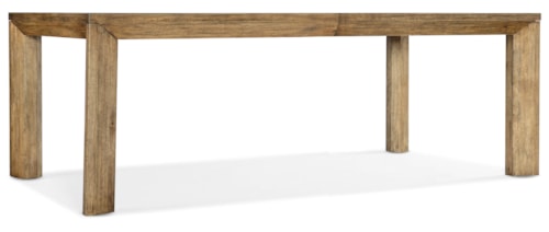 Casual Wood Top Leg Table with Table Leaf