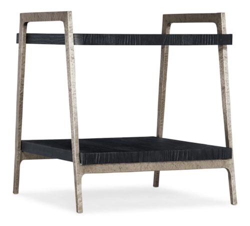 Casual End Table with Metal Frame