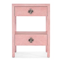 Casual Accent Table with Flower Hardware