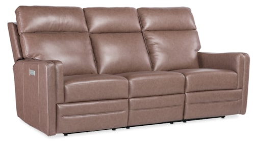 Transitional Power Reclining Sofa with USB Port