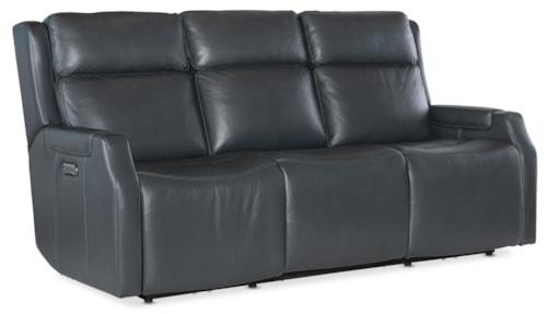 Transitional Zero Gravity Power Reclining Sofa with Power Headrest and Lumbar