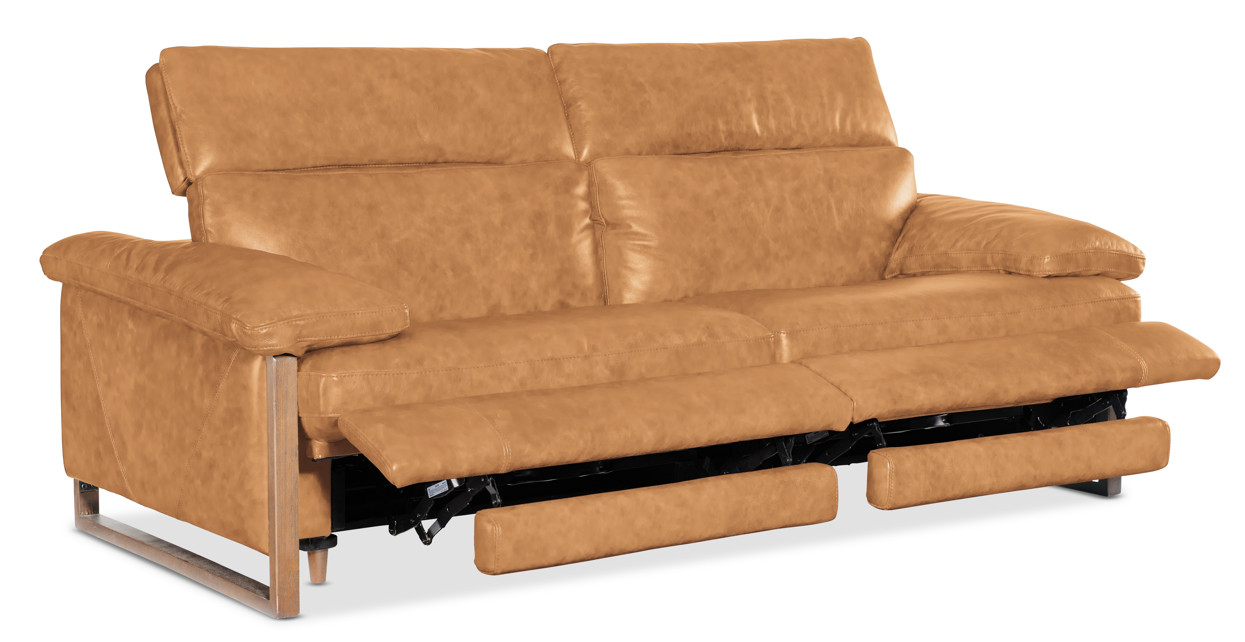 Leather Power Double-Reclining Sofa
