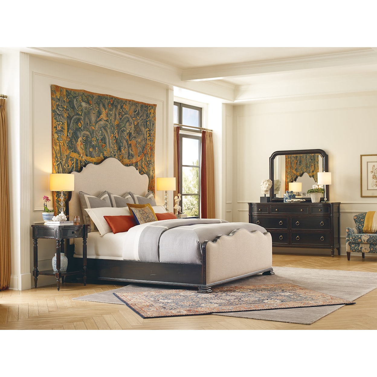 Hooker Furniture Charleston King Upholstered Bed