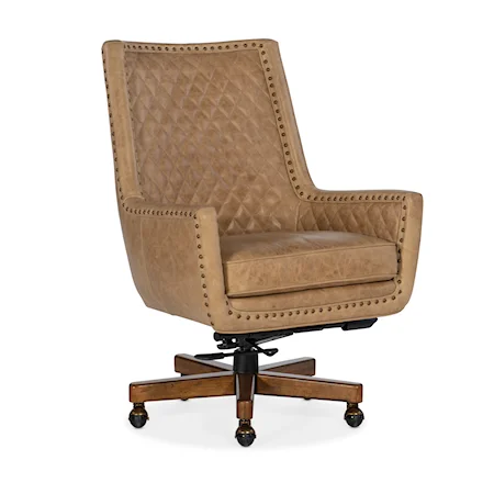 Kent Quilted Leather Executive Swivel Tilt Office Chair