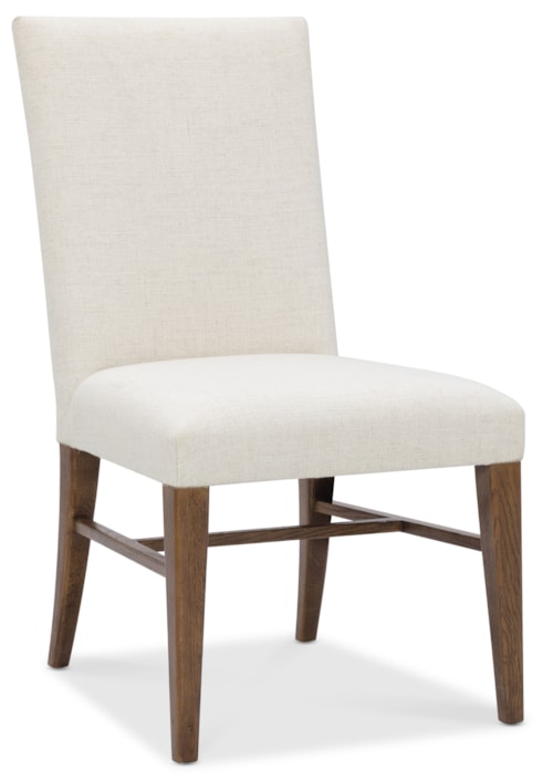 Relaxed Transitional Fully-Upholstered Dining Side Chair