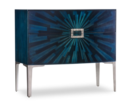 Transitional Accent Chest with Self-Closing Drawers