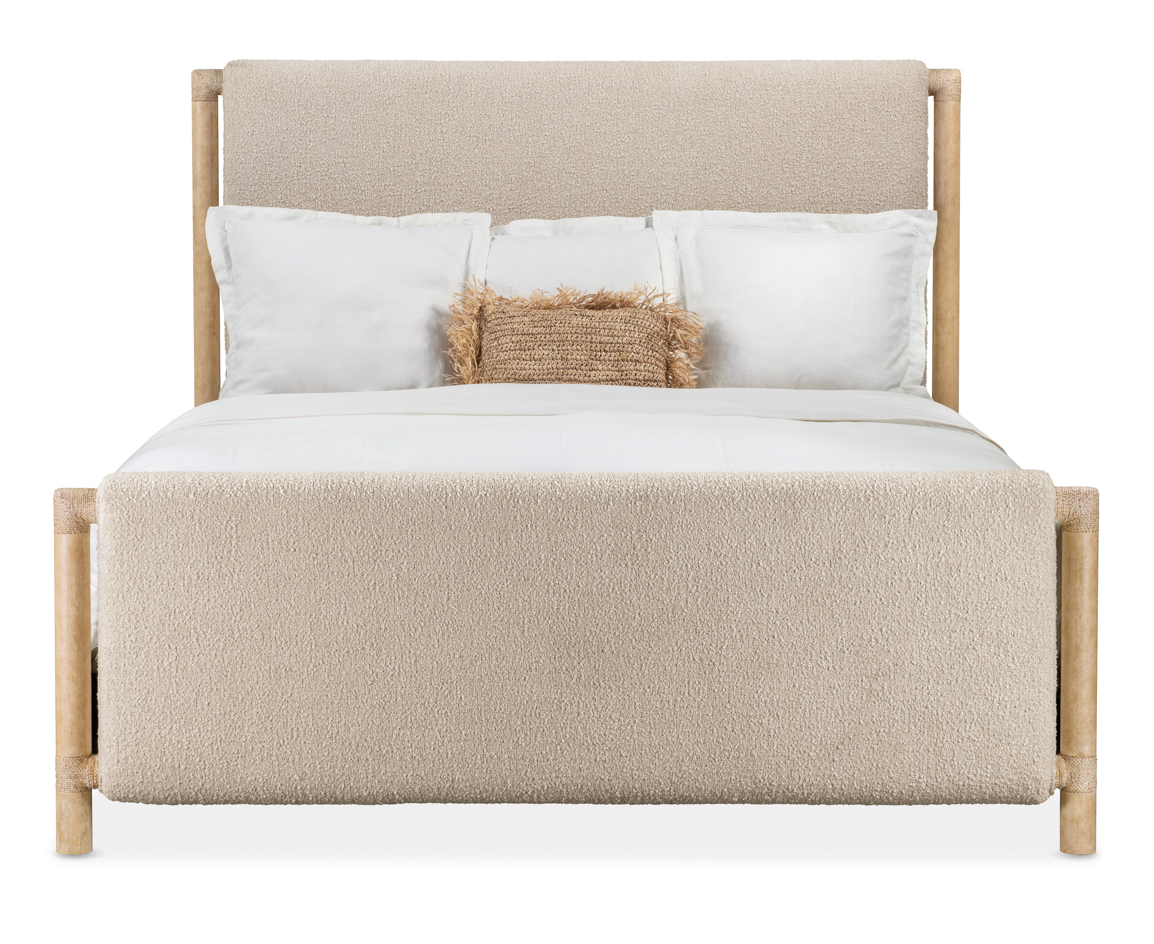 King Upholstered Panel Bed