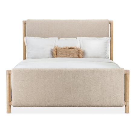 King Upholstered Panel Bed