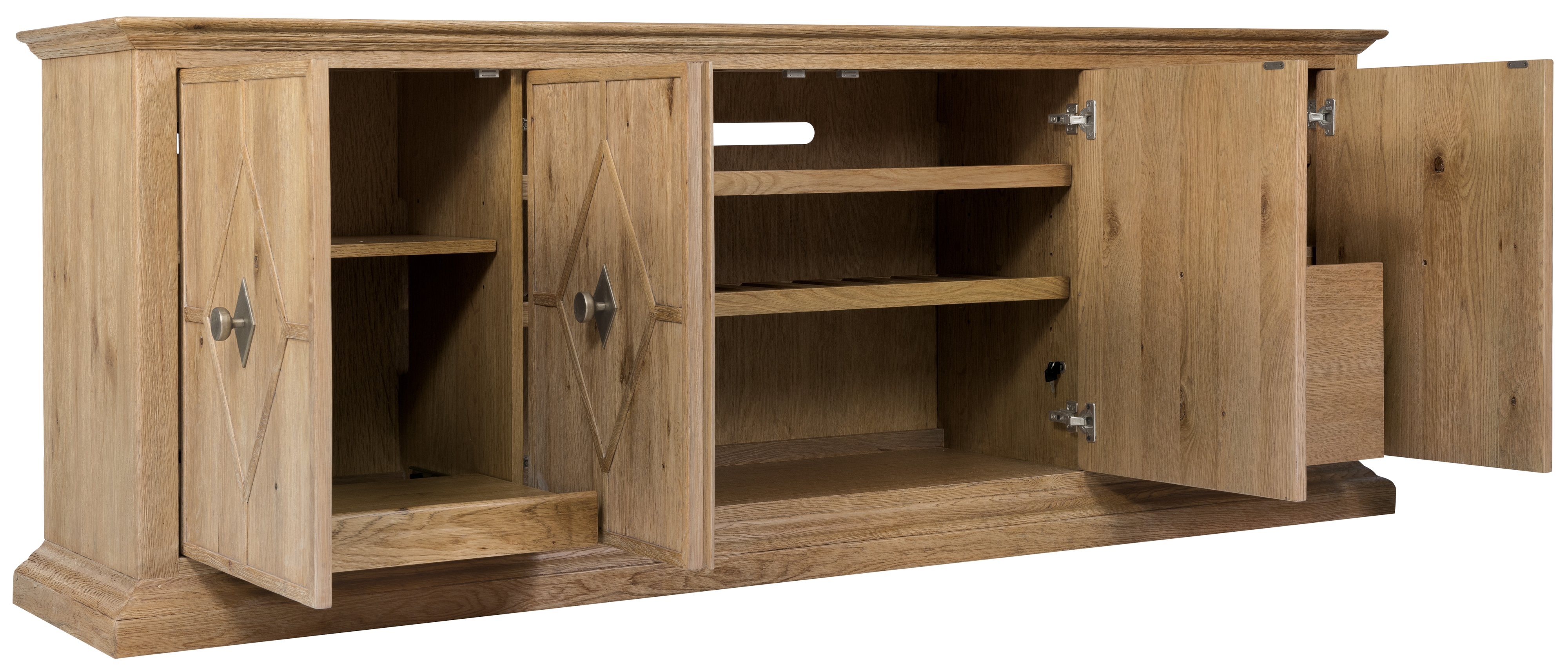 Hooker Furniture Driftwood Four-Door TV & Entertainment Credenza