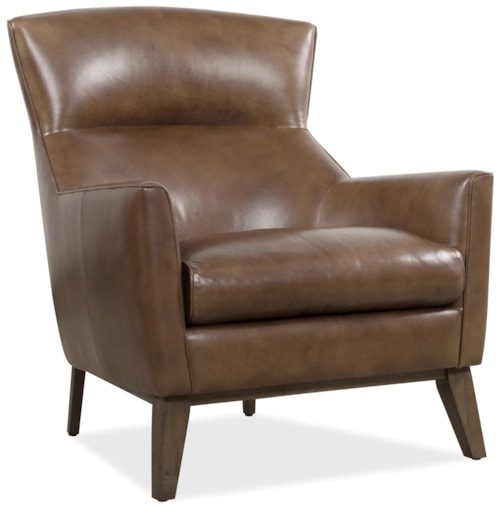 Contemporary Bustle-Back Armchair with Splayed-Leg Base