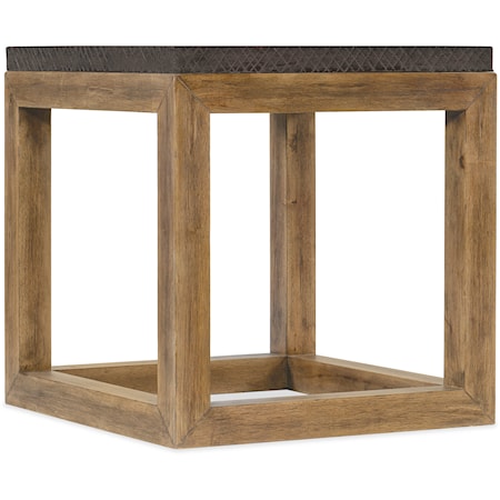Casual Bark-Top End Table
