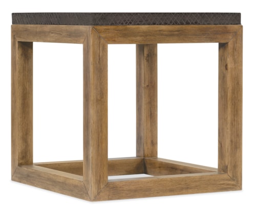 Casual Bark-Top End Table