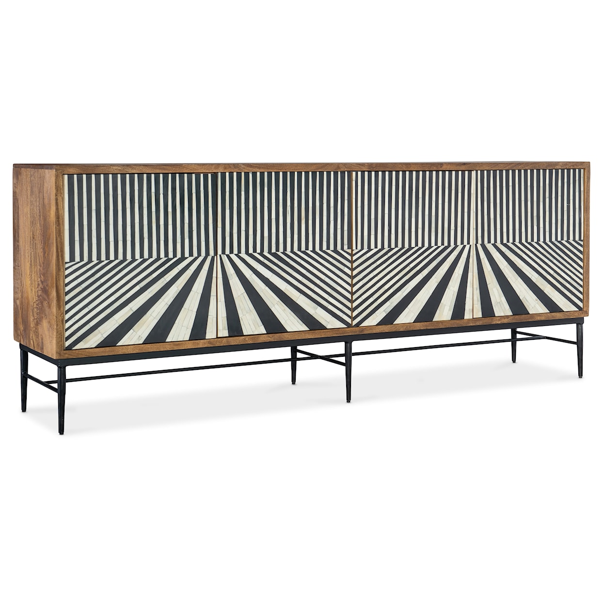 Hooker Furniture Commerce and Market 4-Door Linear Perspective Storage Credenza