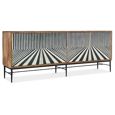 4-Door Linear Perspective Storage Credenza