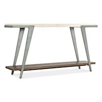 Casual Boomerang Console Table with Open Display Shelf