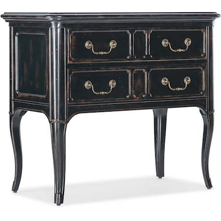 Traditional 2-Drawer Nightstand with USB Ports