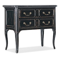 Traditional 2-Drawer Nightstand with USB Ports