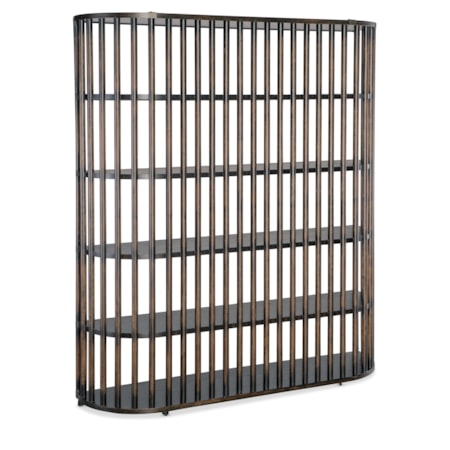 5-Shelf Slatted Bookcase