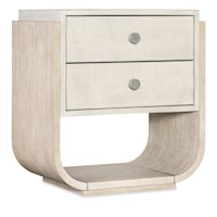 Contemporary 2-Drawer Nightstand