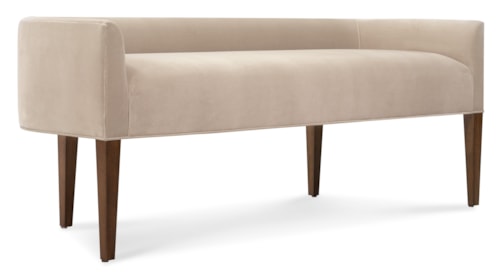 Traditional Upholstered Bed Bench with Wood Legs