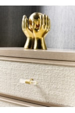 Hooker Furniture Melange Transitional 3-Drawer Nightstand with Fabric Fronts