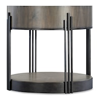 Transitional Skyline Side Table with Lower Display Shelf