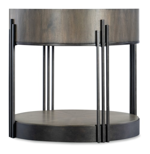 Transitional Skyline Side Table with Lower Display Shelf