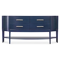 Traditional Credenza with Self-Closing Drawers
