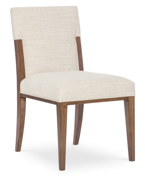 Transitional Dining Chair with Wooden Accents