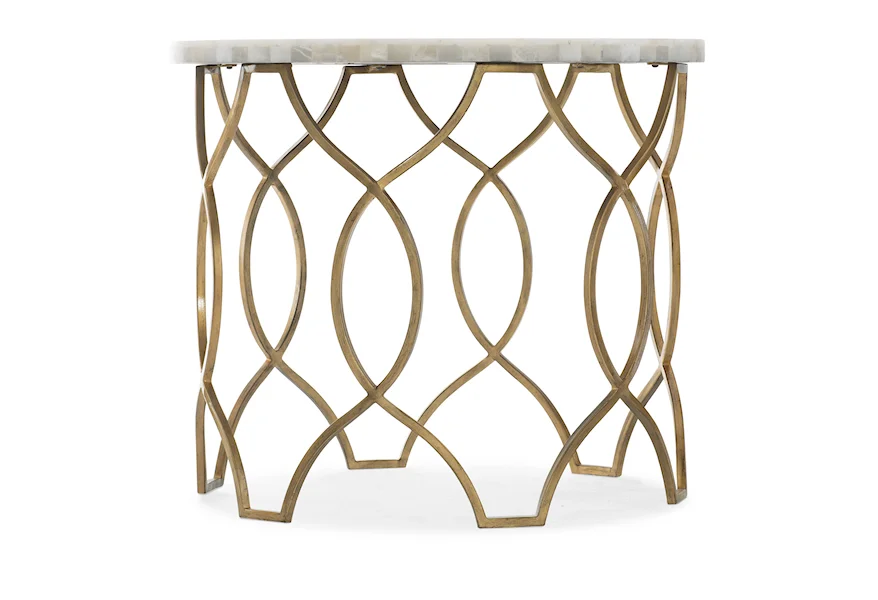 Melange Round Lamp Table by Hooker Furniture at Zak's Home