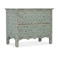 Traditional 2-Drawer Nightstand with Removable Felt Liner