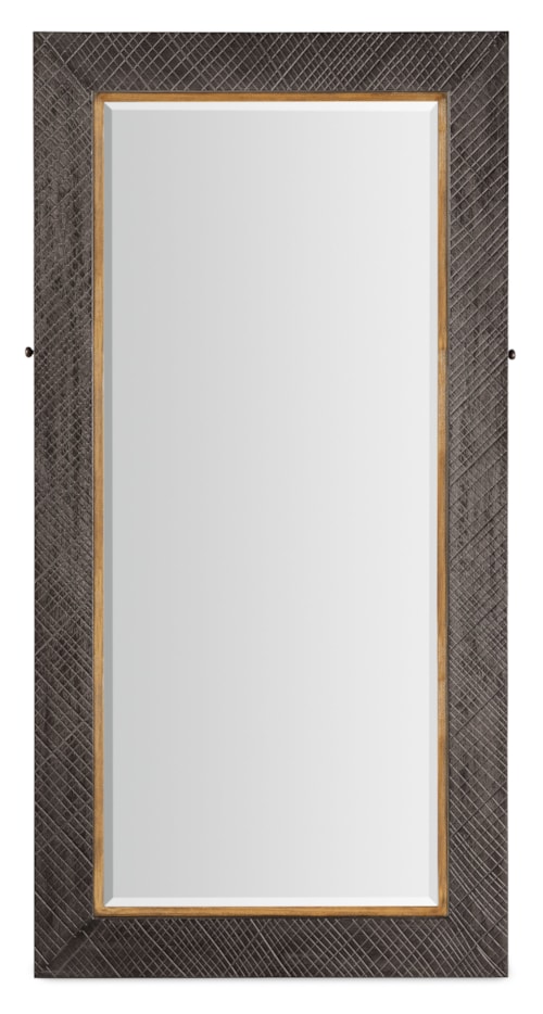 Casual Floor Mirror with Jewelry Storage