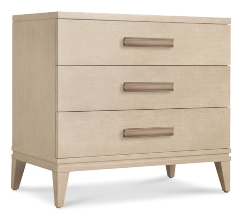 Contemporary 3-Drawer Nightstand with USB Port