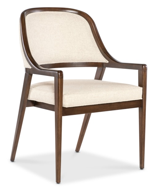 Traditional Upholstered Dining Arm Chair