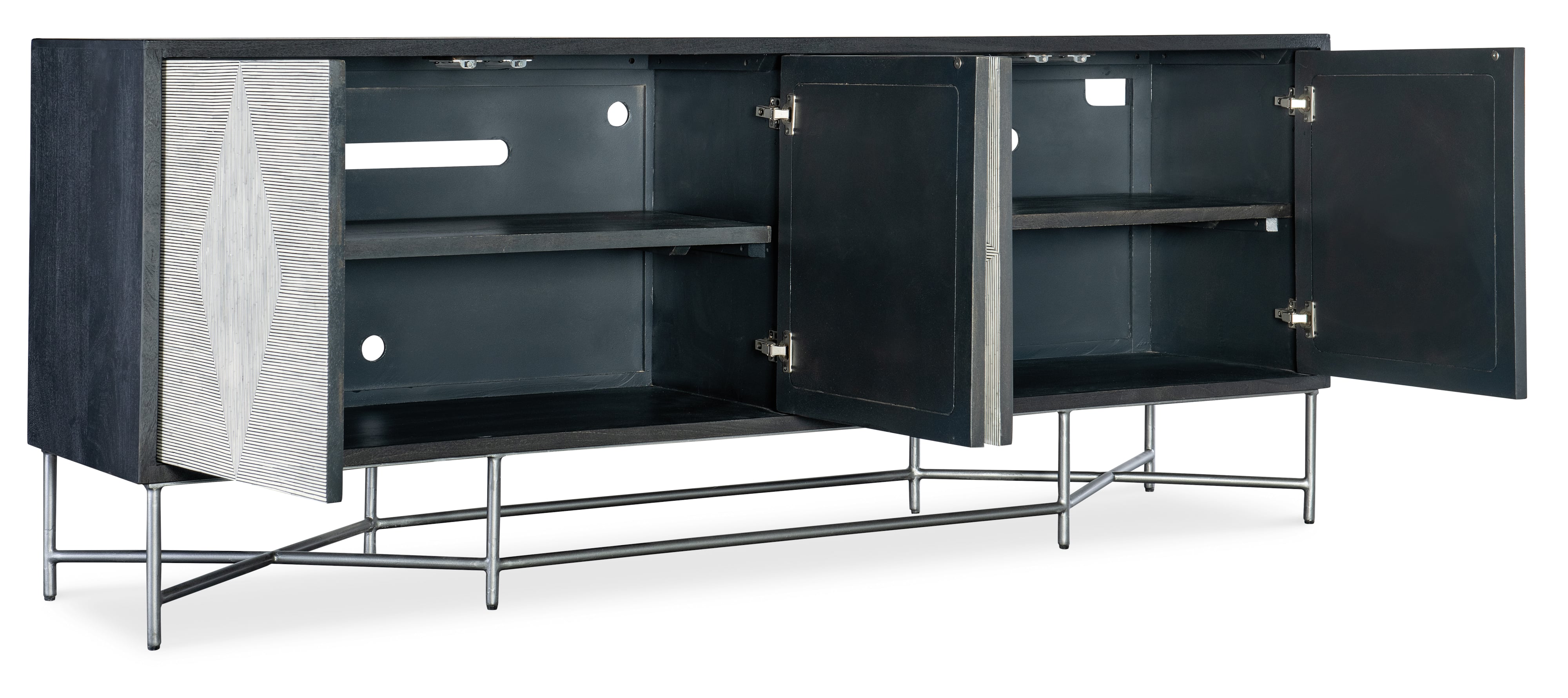 4-Door Fine Lines Storage Credenza