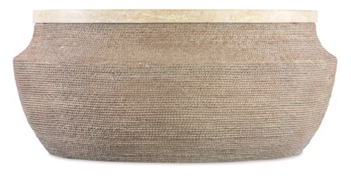 Casual Round Cocktail Table with Casters