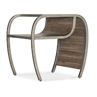 Contemporary Open End Table with Metal Frame