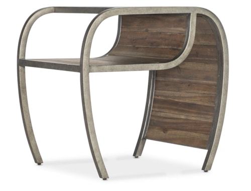 Contemporary Open End Table with Metal Frame