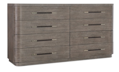 Contemporary 8-Drawer Dresser with Felt-Lined Drawers